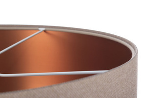 Modern läderlampa E27 60W stoppad, beige, koppar small 4