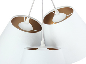 Trippel taklampa BUCKET E27 60W vit / guld 4 Trippel taklampa BUCKET E27 60W vit / guld small 4