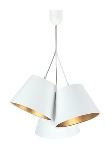 Trippel taklampa BUCKET E27 60W vit / guld 2 Trippel taklampa BUCKET E27 60W vit / guld small 2