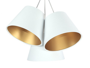 Trippel taklampa BUCKET E27 60W vit / guld 0 Trippel taklampa BUCKET E27 60W vit / guld small 0