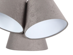 Trepunkts hängande lampa BUCKET E27 60W grå / vit, mocka small 4