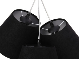 Trippellampa ovanför bordet BUCKET E27 60W svart / silver, justerbar small 3
