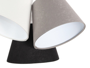 Trippel bordslampa BUCKET E27 60W vit / grå / svart small 5