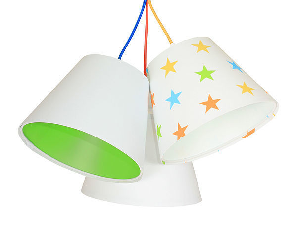 Utsikt Lampa för barn BUCKET E27 60W färgglada stjärnor, grön Lampa för barn BUCKET E27 60W färgglada stjärnor, grön