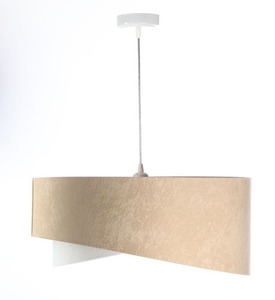 Asymmetrisk taklampa Elegance 60W E27 velour tyg, beige / vit / guld 4 Asymmetrisk taklampa Elegance 60W E27 velour tyg, beige / vit / guld small 4