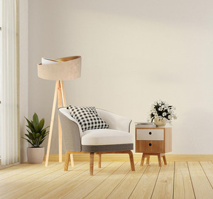 Golvlampa Crown 60W E27 velour, beige / vit 2 Golvlampa Crown 60W E27 velour, beige / vit small 2
