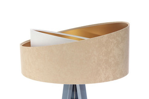 Golvlampa Crown 60W E27 velour, beige / vit 5 Golvlampa Crown 60W E27 velour, beige / vit small 5