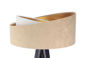 Golvlampa Crown 60W E27 velour, beige / vit 8 Golvlampa Crown 60W E27 velour, beige / vit small 8