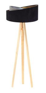 Golvlampa svart Crown 60W E27 velour, grå / guld / silver 2 Golvlampa svart Crown 60W E27 velour, grå / guld / silver small 2