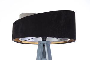 Golvlampa svart Crown 60W E27 velour, grå / guld / silver 3 Golvlampa svart Crown 60W E27 velour, grå / guld / silver small 3