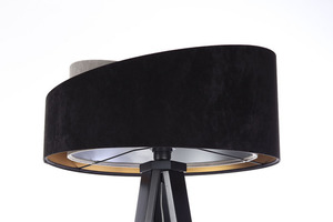 Golvlampa svart Crown 60W E27 velour, grå / guld / silver 7 Golvlampa svart Crown 60W E27 velour, grå / guld / silver small 7