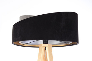 Golvlampa svart Crown 60W E27 velour, grå / guld / silver 0 Golvlampa svart Crown 60W E27 velour, grå / guld / silver small 0