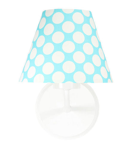 Kontrollera Vägglampa för barnrum - Raggio E27 60W turkos / vita prickar