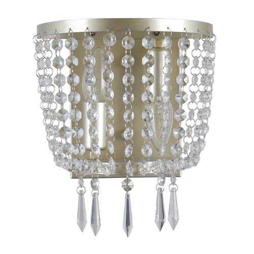Kontrollera Vägglampa Italux Cortina mässing kristall 2xE14 WL-30138-2
