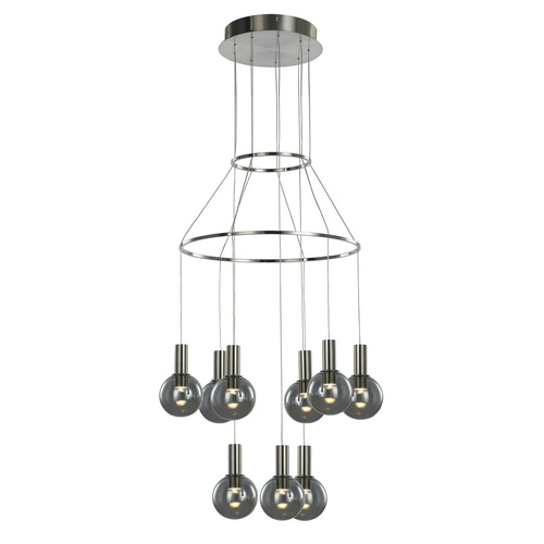 Kontrollera Italux Aria MD17012002-9A LED-pendellampa, sidenmatt silver, 40 cm