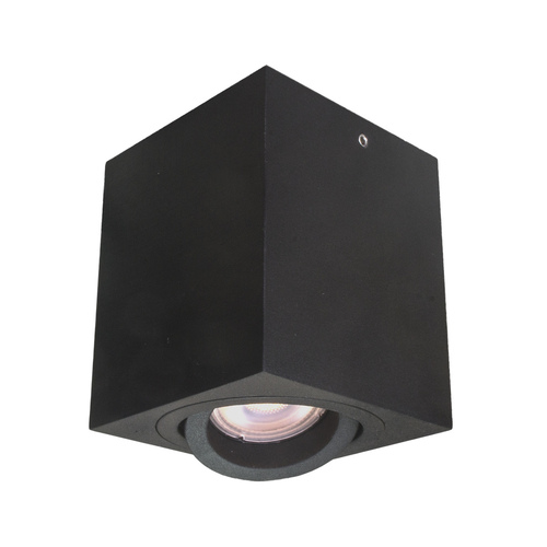 Kontrollera Utanpåliggande lampa Italux Emilio svart GU10 LED 8 cm IT8004S1-BK