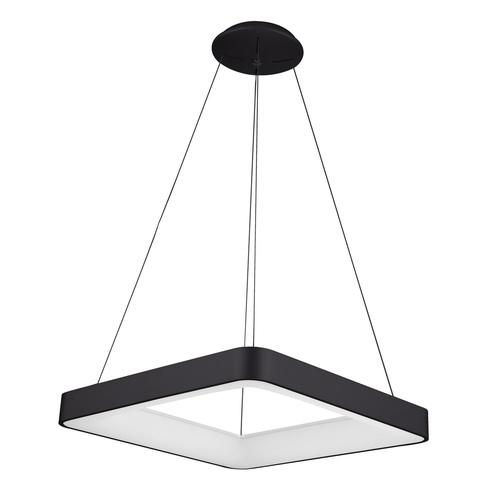 Kontrollera Italux svart LED-hänglampa 60 cm akryl 3000K SKU 5304-850SQP-BK-3