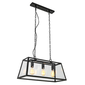 Italux Pendelarmatur Svart Matt 3L E27 MD-102621-3-B small 1