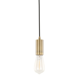 Pendellampa Italux brun aluminium E27 DS-M-038 ANTIQUE BRASS small 0