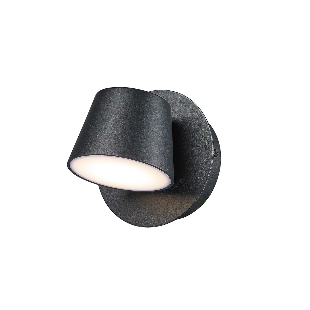 Kontrollera Vägglampa Italux Kuola LED svart 6W 3000K MB1350-1 BK Vägglampa Italux Kuola LED svart 6W 3000K MB1350-1 BK