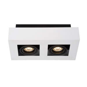 Utanpåliggande lampa Italux Casemiro GU10 2 ljuspunkter vit IT8001S2-WH/BK small 1