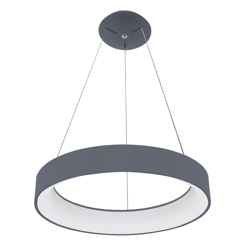 Kontrollera Italux Chiara LED-pendellampa grå 60 cm 42W 3000K 3945-842RP-GR-3