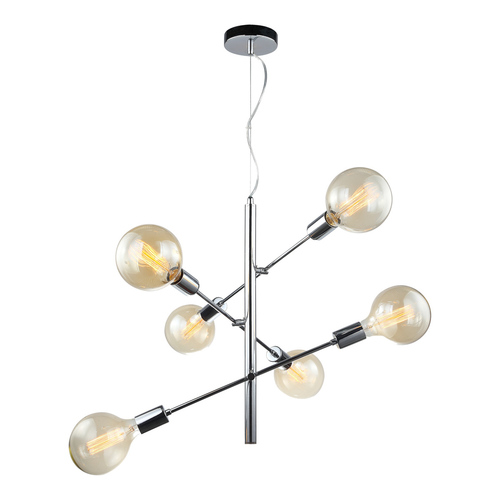 Kontrollera Italux Madalyn hängande lampa krom 6xE27 MDM3582/6 CH