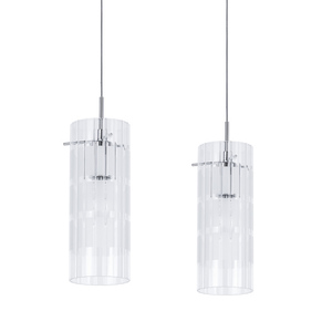 Italux Modern pendellampa krom glas 2xE27 MDM1957-2 small 2