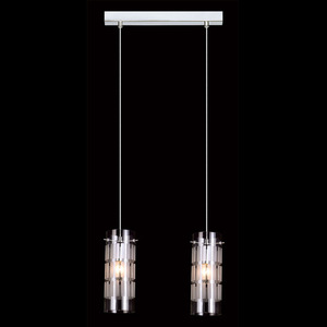 Italux Modern pendellampa krom glas 2xE27 MDM1957-2 small 0