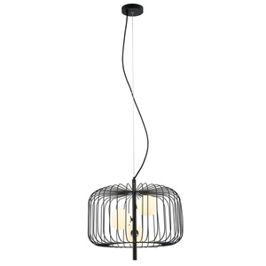 Pendellampa Italux Daren 3xG9 svart glas stål MDM-3936/3 BK small 1
